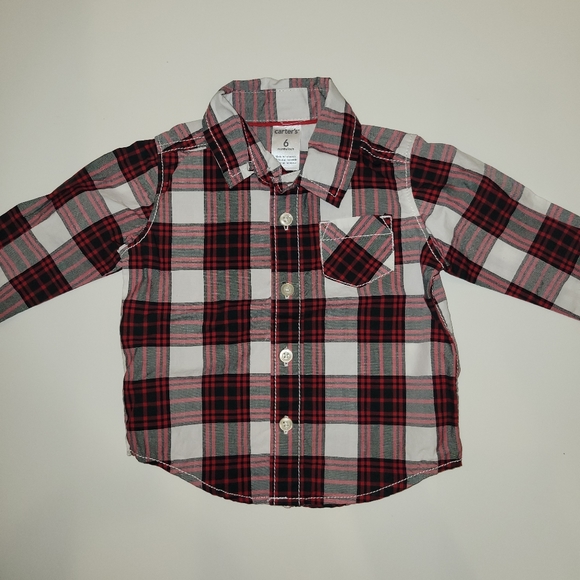 Set of 5 - Baby Boys Button Down Shirt (1 Bodysuit) - Picture 4 of 6